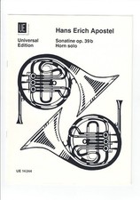 Partition pour cor Hans Erich Apostel : Sonatine op.39b Sonatine pour cor en fa