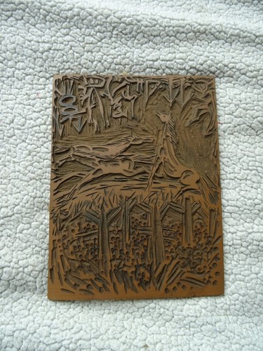 Planche matrice originale - matrice, lino