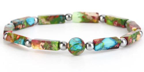 Bracelet perles jaspe - perles,