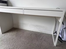 IKEA white wooden table with 2