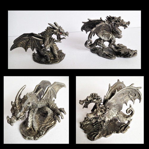 Figurines dragons ailés en - dragons,