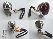 FEU ARRIERE OLD SCHOOL A LED. CHROME/LENTILLE ROUGE, BOBBER, TRACKER,VINTAGE…