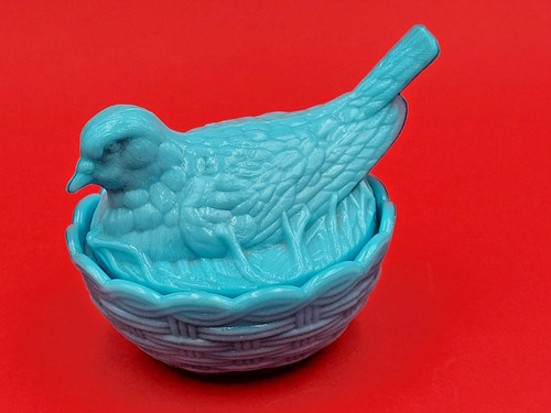 Opaline foire bleu ancienne - de,