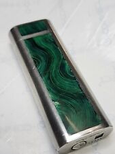 Rare Briquet Cartier et Malachite Argent Massif F1008 collection