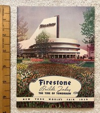 Vintage 1939 Firestone Tire Booklet from New York World's Fair Race Car RARE ADS