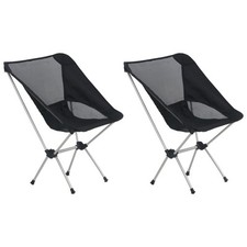 2x Chaises de Camping Pliantes et Sac de Transport Aluminium Voyage vidaXL