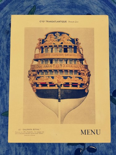 Menu paquebot bretagne - paquebot, ♦