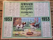 Calendrier des postes 1953 chats chien