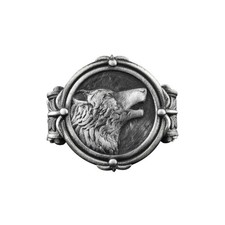 Bague chevalière loup en