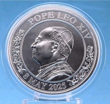 Pièce argent fin 0,999 commémorative du pape Léon XIV 2025 1 once Silver 31,1 Gr