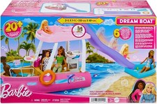 Coffret bateau de rêve BARBIE toboggan piscine + de 20 accessoires  HJV37 neuf