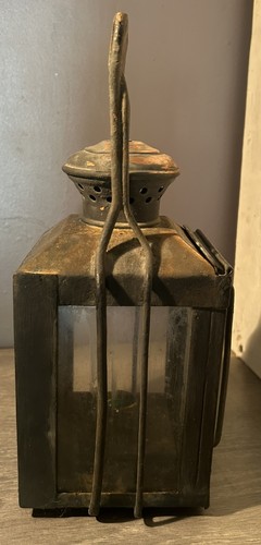 Lampe lanterne sncf tôle - lanterne,