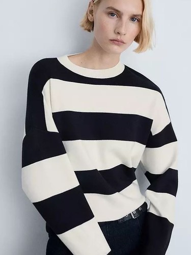 Mango lotuini pull noir - mango, noir/cream