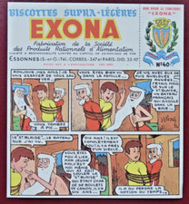 BUVARD - BISCOTTES EXONA - N° 40 - BD - ILLUSTRATEUR J.L. PESCH -