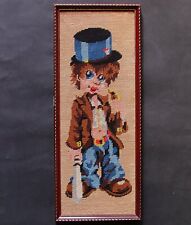 Tableau CANEVAS  jeune GENDARME au KEPI  style POULBOT  50 x 20 cm