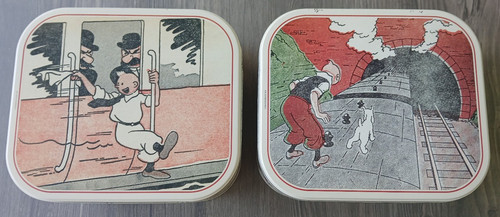 Lot boite metal - de, tintin