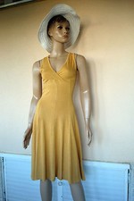 ROBE D ETE JAUNE MOUTARDE SANS