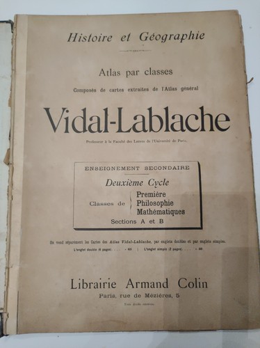 Livre vidal lablache atlas - vidal-,