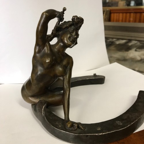 Sculpture bronze récipon - sculpture,