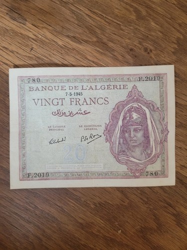 Algérie billet ancien 20 - billet,