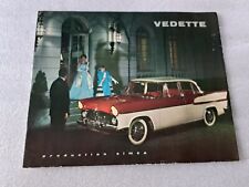 ≃ 1961 Brochure SIMCA VEDETTE + MARLY V8 : grand catalogue 16 pages en français