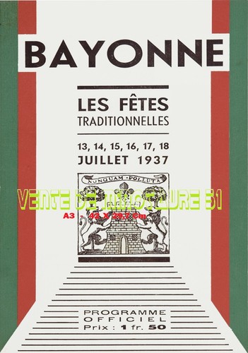 Fêtes bayonne 1937 - de,
