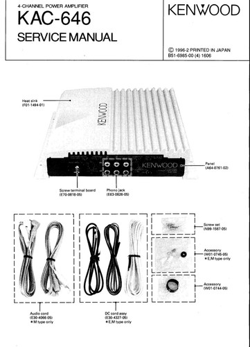 Service manuel instructions - service,