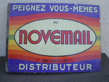 ANCIENNE Plaque émaillée double face NOVEMAIL  56cm x 40cm paterre 5 cm