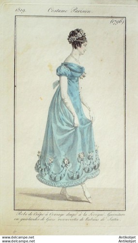 Gravure mode costume parisien - mode,