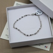 Bracelet Argent 925 femme type chaînette taille 18 centimètres fin et discret.