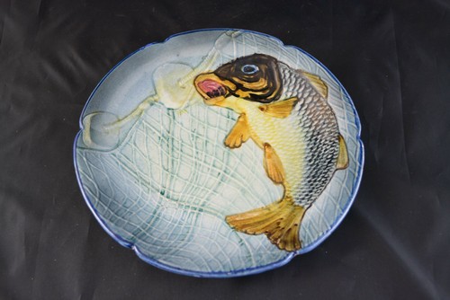 Ancienne assiette barbotine - ancienne,