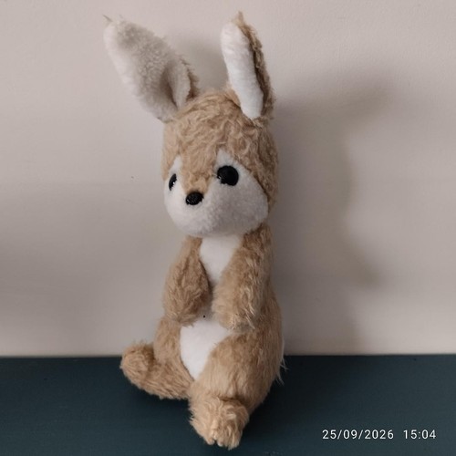 Vintage peluche lapin assis - peluche,