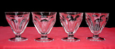 BACCARAT TALLEYRAND 4 WINE CRYSTAL GLASSES VERRE A VIN CRISTAL TAILLÉ ART DECO G