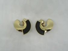 boucles d'oreilles clips dorées Pierre Lang signées clip earrings