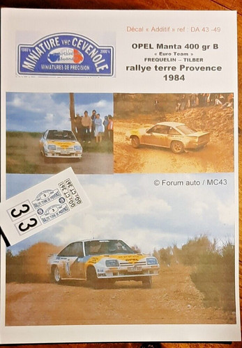 Decal opel manta 400 - 1.,