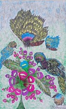 ART BRUT OUTSIDER : Patrick CHAPELIERE, dessin original. (Rare !)