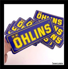 2 Autocollants Adhésifs OHLINS Jaune pour Fourche Amortisseur Moto Quad  8cm