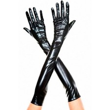 Gants longs femme en cuir
