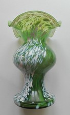 Beau Vase en Verre Soufflé Nuagé - Verrerie de Clichy - Art Nouveau début 20ème