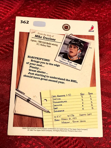 1992 upper deck pavel bure - 1992-93,