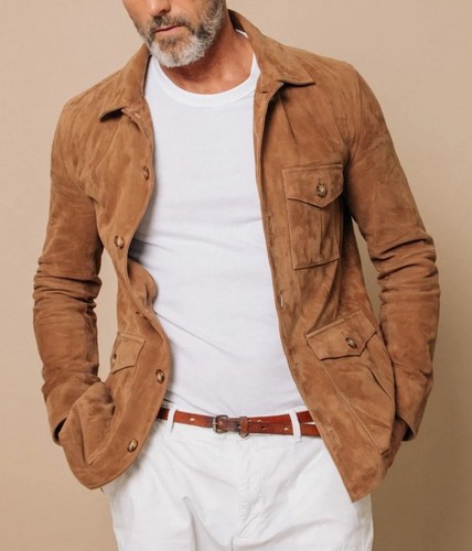 Veste cuir tan - en, pour