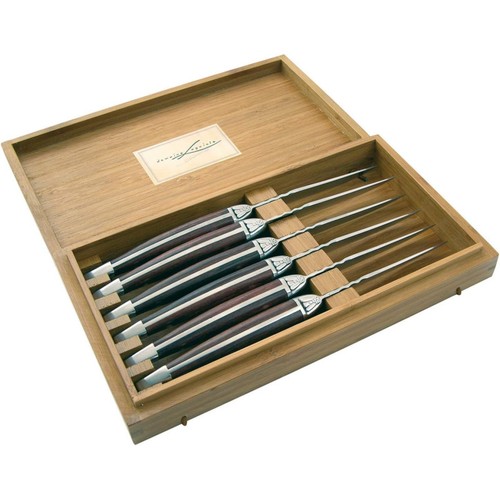 Coffret bois 6 - en, couteaux
