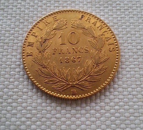 Lot monnaies francs or - de, 10