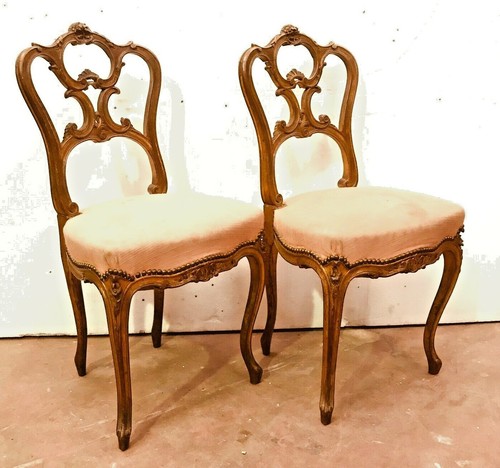 Paire chaises louis - de, xv