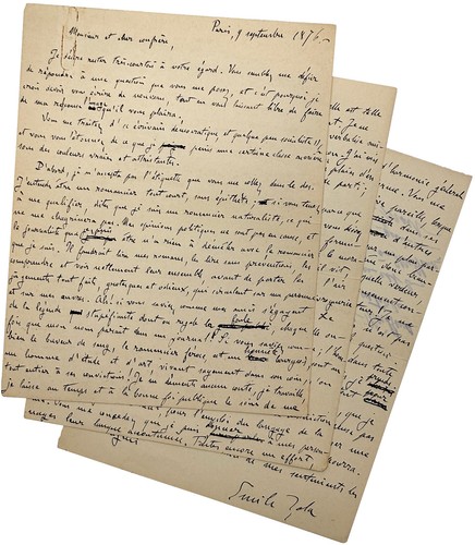 émile zola lettre - zola, /