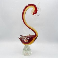 Sculpture grand cygne en verre
