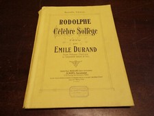 Partition Rodolphe célèbre solfège revu par Emile Durand 1902