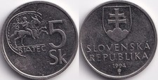 5 Koruna 1994 Slovaquie