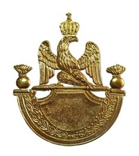 Plaque De Casque Shako De Grenadier Napoléonien 1812 En Laiton Pressé