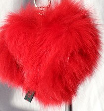 Vison Cœur Fourrure Pendentif